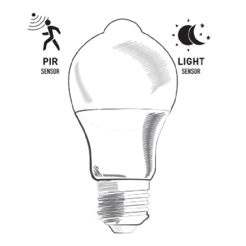 A60 LED-Lampen mit PIR-Bewegungssensor